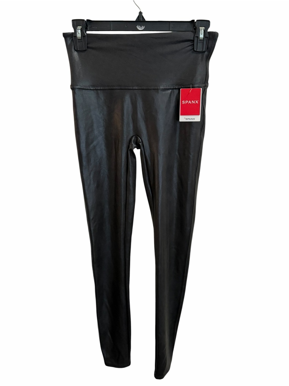 SPANX Faux Leather High-Waist Leggings size medium